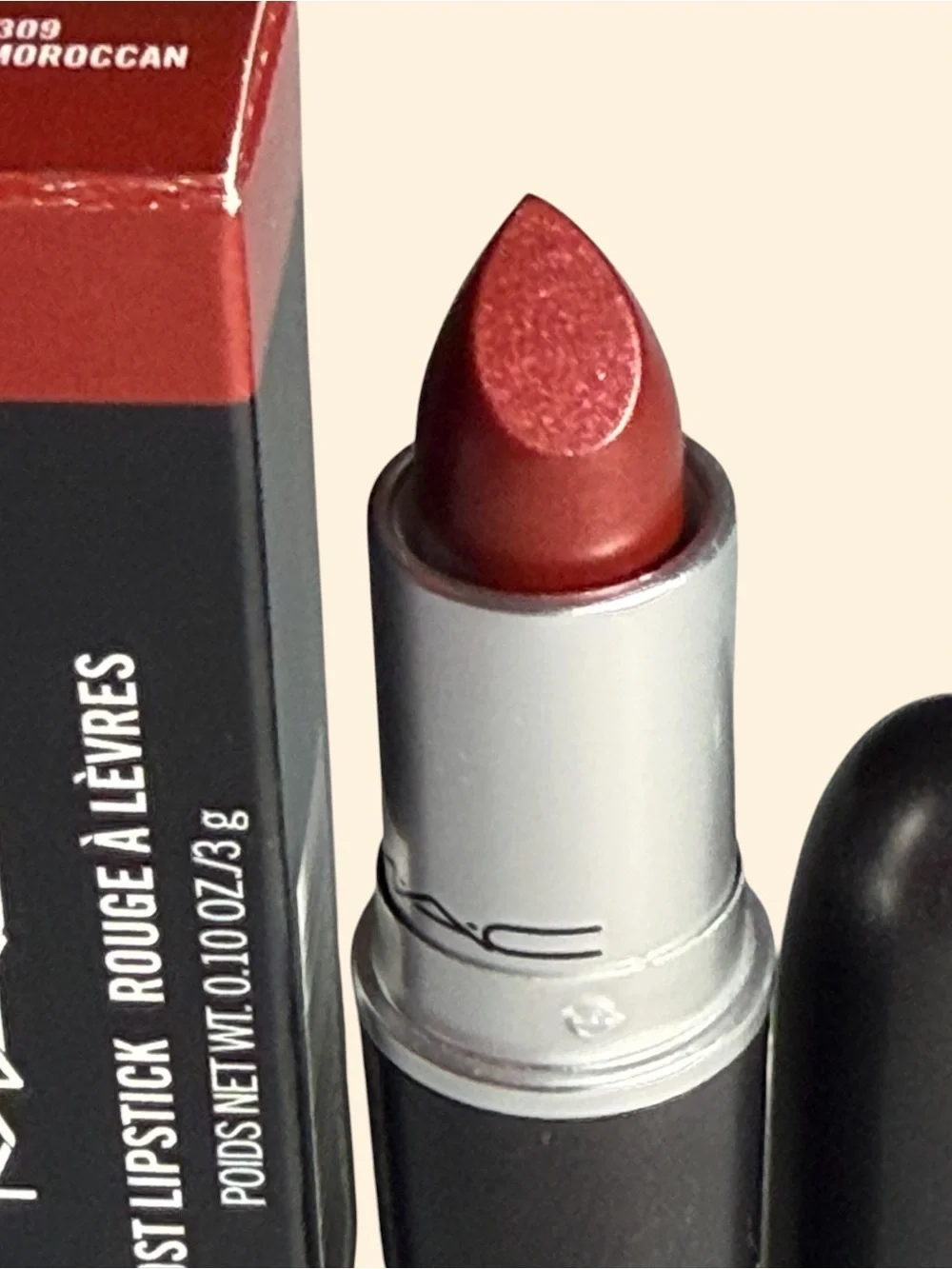 MAC Cosmetics Frost Brick Red Lipstick - Fresh Moroccan BNIB
